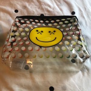 Victoria’s Secret pink smiley face makeup bag